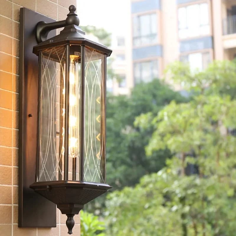 Applique Murale LED Étanche de Style Chinois Rétro, Luminaire d'Extérieur, Idéal pour une Cour, un délégations, un Jardin, une Villa, une Allée ou une Terrasse