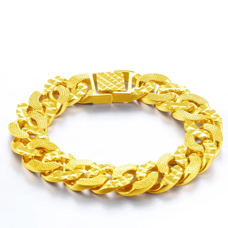Forever Not Fade 24K or rempli bijoux Bracelets pour hommes femmes Pulseira Feminina Bizuteria Joyas mariage Bracelets en or fin