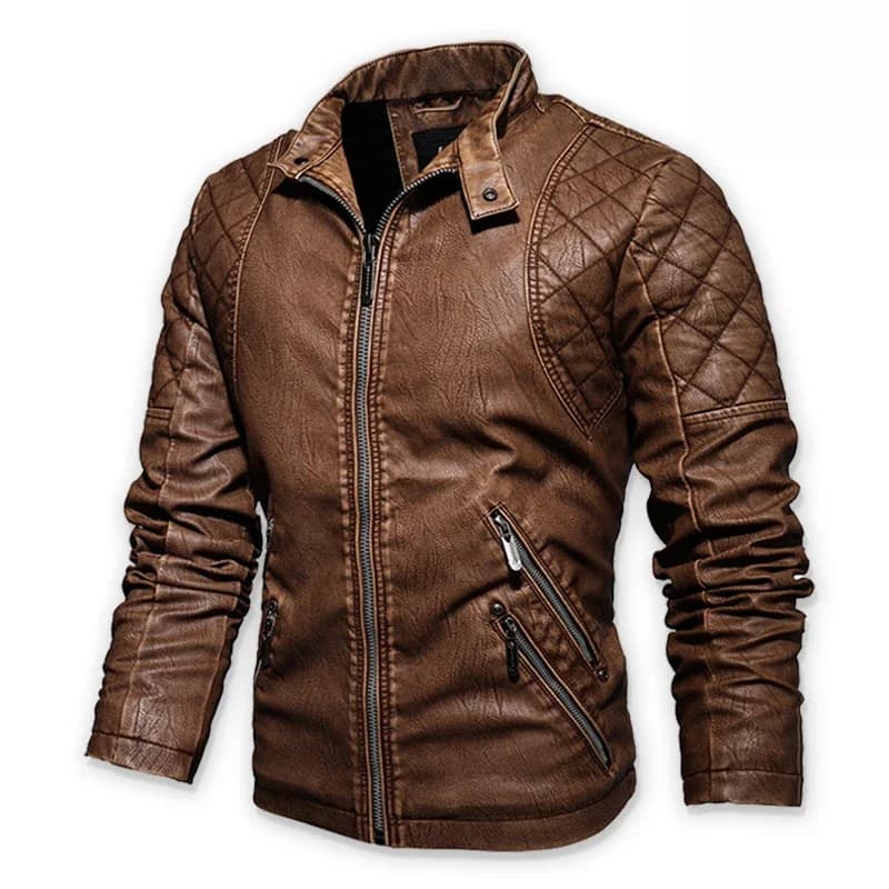 2023 Hommes mode veste en cuir hommes automne moto mince polaire veste manteau hommes printemps extérieur décontracté motard PU cuir veste