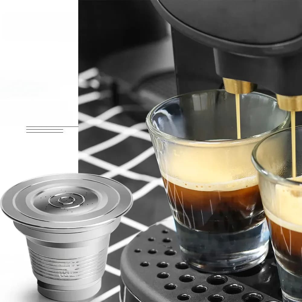 Recafimil Capsule de café XXL réutilisable pour dosette de machine LOR filtre à café crème rechargeable en acier inoxydable