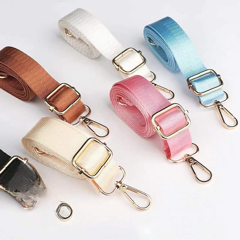Sangle de sac en nylon pour femme, large sangle de remplacement, 1.3m de long, accessoires de messager, mode initiée