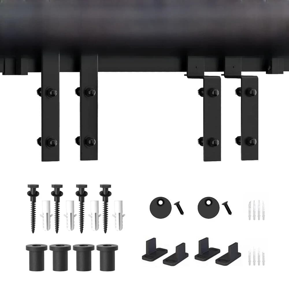 HACCER-Kit de quincaillerie pour porte de grange market, 4-16 pieds, pour rail de porte moderne à double effet