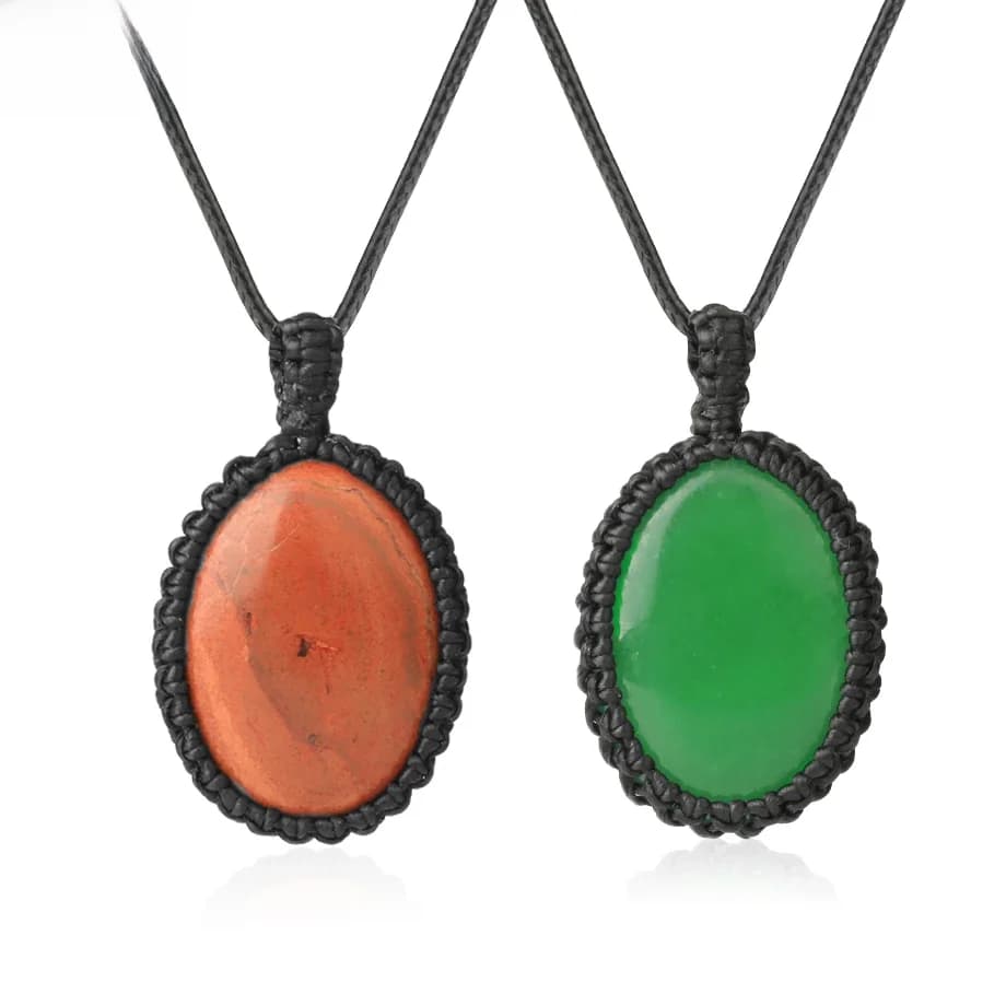 CSAlbannaren cristal pour hommes et femmes, ULde spiritualité enveloppée, pierre naturelle, pendentif en quartz, colliers de la présidence, bijoux tressés, G662