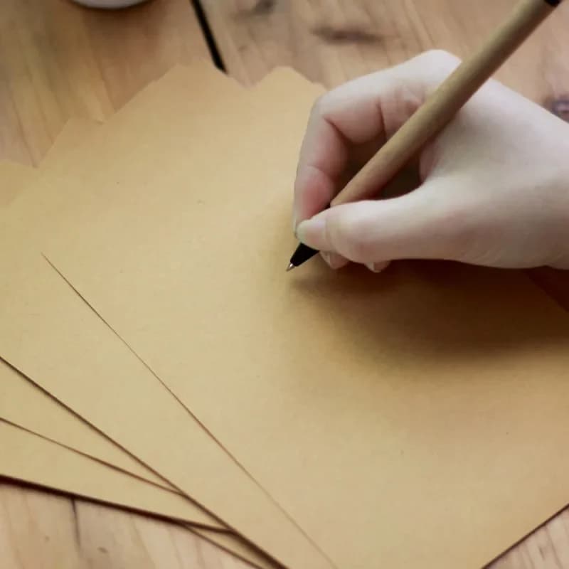 10 feuilles/ensemble lettre écriture ensemble papier bloc-Nettre dessin croquis bloc papeterie papier Kraft marron