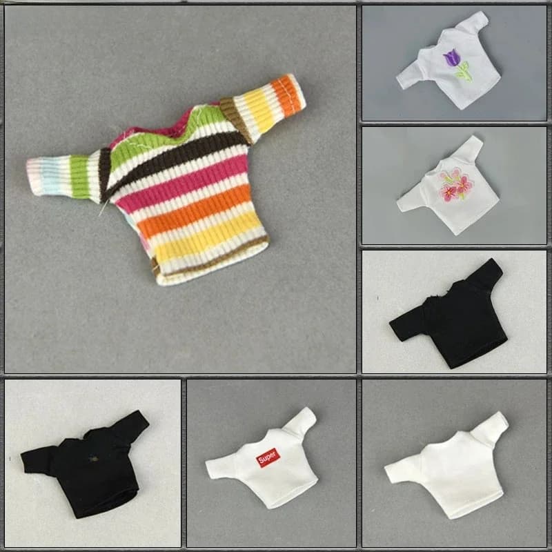 Haut court à la mode pour poupée Barbie, vêtements, tenues pour poupées Blythe, accessoires, BJD, maison de poupée, jouets DIY pour enfants, 1/6