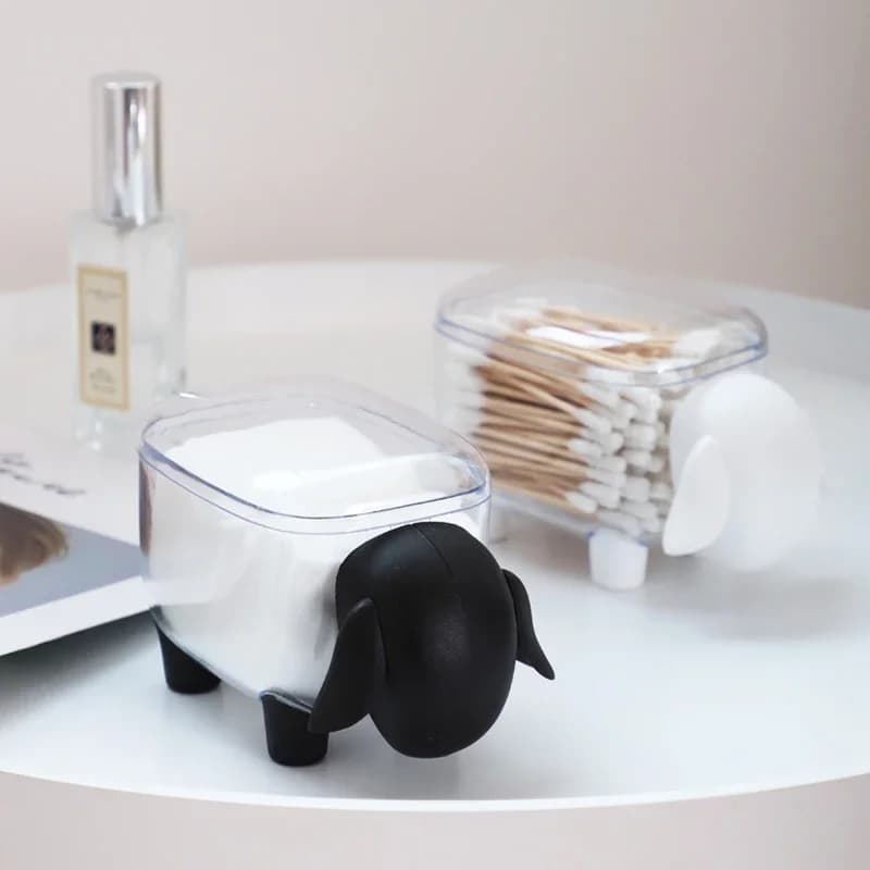 Boîte de rangement créative et portable pour cure-dents, boîte de rangement pour cotons-tiges, Table en forme de mouton, boîte de rangement pour cosmétiques, ménage