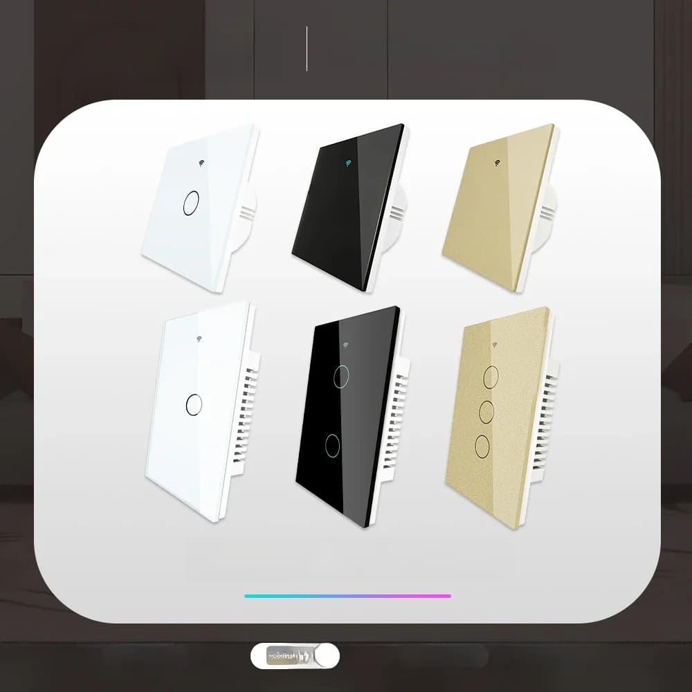 ZigBee interrupteur d'éclairage intelligent tactile mural avec neutre/pas de neutre, pas de condensateur Smart Life/Tuya fonctionne avec Alexa,Google Hub requis