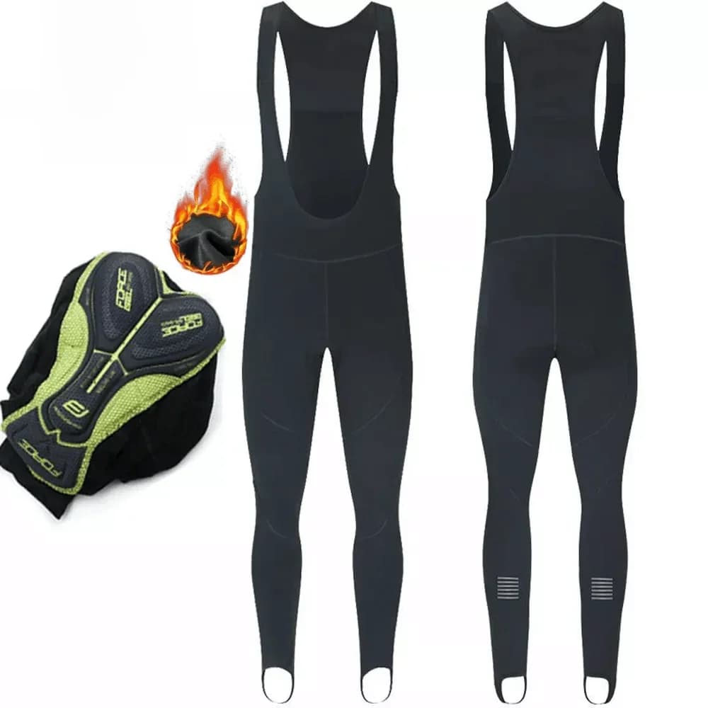 Pantalon de cyclisme YKYWBIKE, pantalon long thermique pour VTT, respirant, avec rembourrage en gel 3D, pour l'hiver, garde au chaud