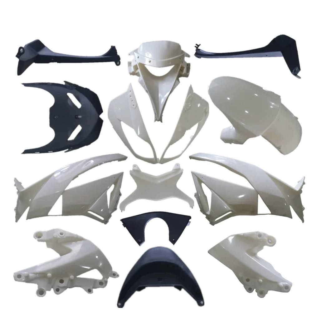 Composants de carénage Pièces en plastique pour ZX6R, Batteries, Travail, Moto non peinte, 2009, 09-11-12 Pack, Magasins et Capot droit, 2010-2012-636