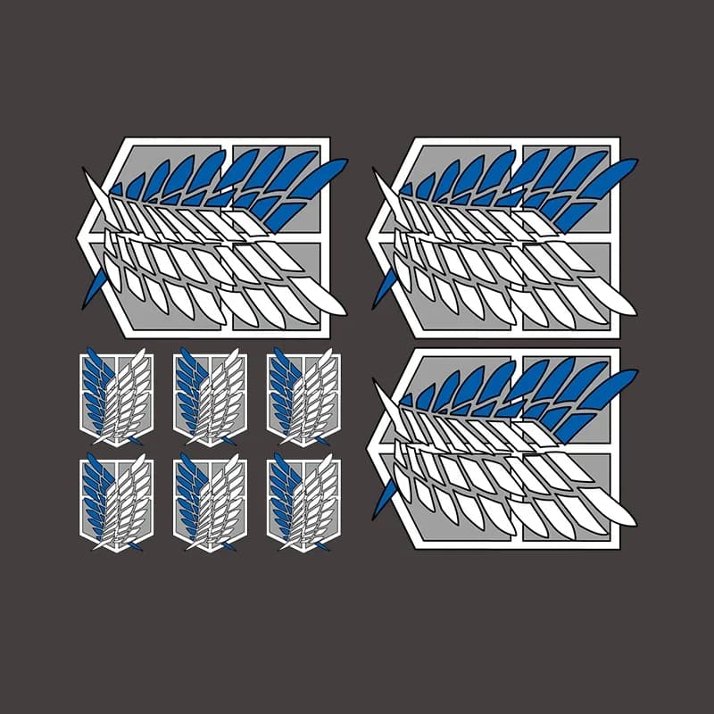 Anime transfert de chaleur impression attaque sur Titan ailes de liberté DTF vinyle transfert de vêtements bricolage impression décorative