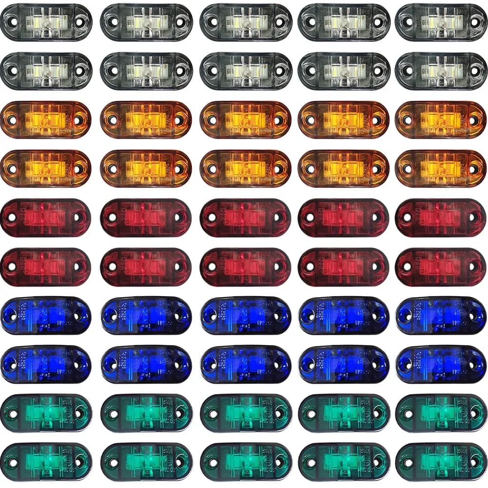 10PCS Feux de signalisation LED pour remorque et camion 12V 24V, feux de position latéraux LED, accessoires de camion, feux de stationnement pour Volvo pour MAN TGX