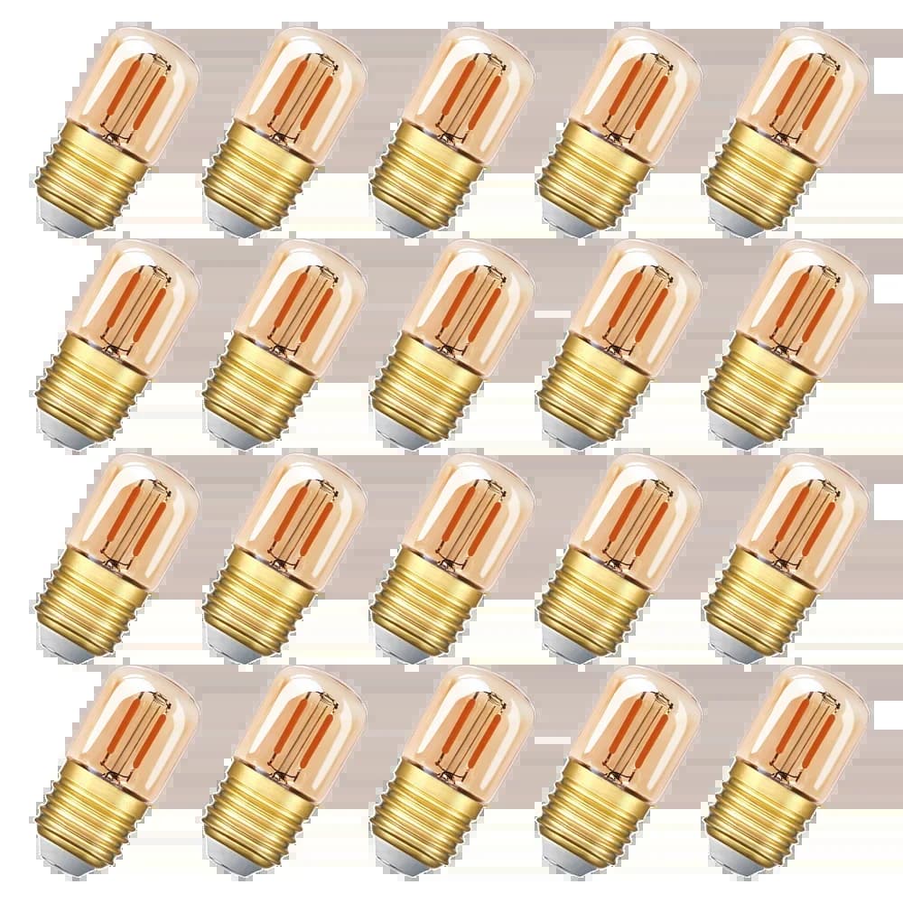 Ampoule LED Edison T28 Dimmable Culot E27 Lumière Blanc Chaud Super 2200K 220V 1W Teinte Dorée Mini Lampes Tubulaires Rétro