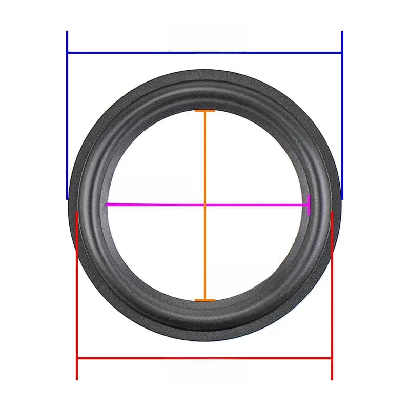 Anneau de suspension de haut-parleur ociaudio D8 Series, bord en mousse, extérieur, réparation d'anneau, pièces de haut-parleur, 8 pouces, 204mm, 8.5 pouces, 9 pouces, 2 pièces