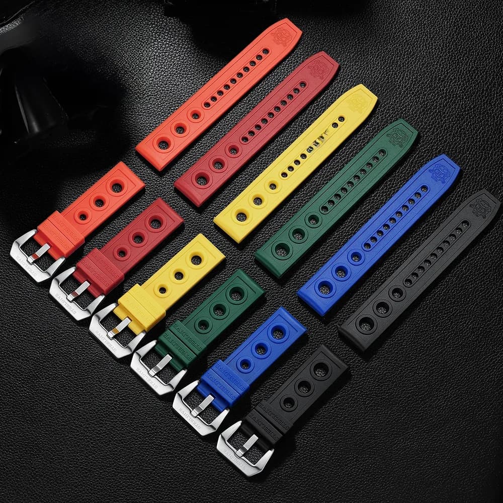 STEELDIVE-Montre de Plongée SD2201 pour Homme, Bracelet en Caoutchouc, Orange, Noir, Vert, Bleu, Rouge, Jaune, Largeur 20mm, 22mm