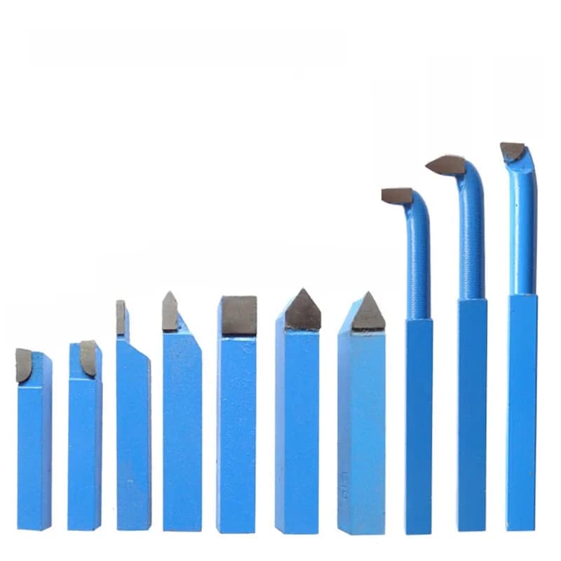 Carbide cémenté 9 pièces-outils de tournage outil de tournage de tour 8mm * 8mm 10mm * 10mm 12mm * 12mm mini ensemble d'outils de coupe de tour à pointe en carbure