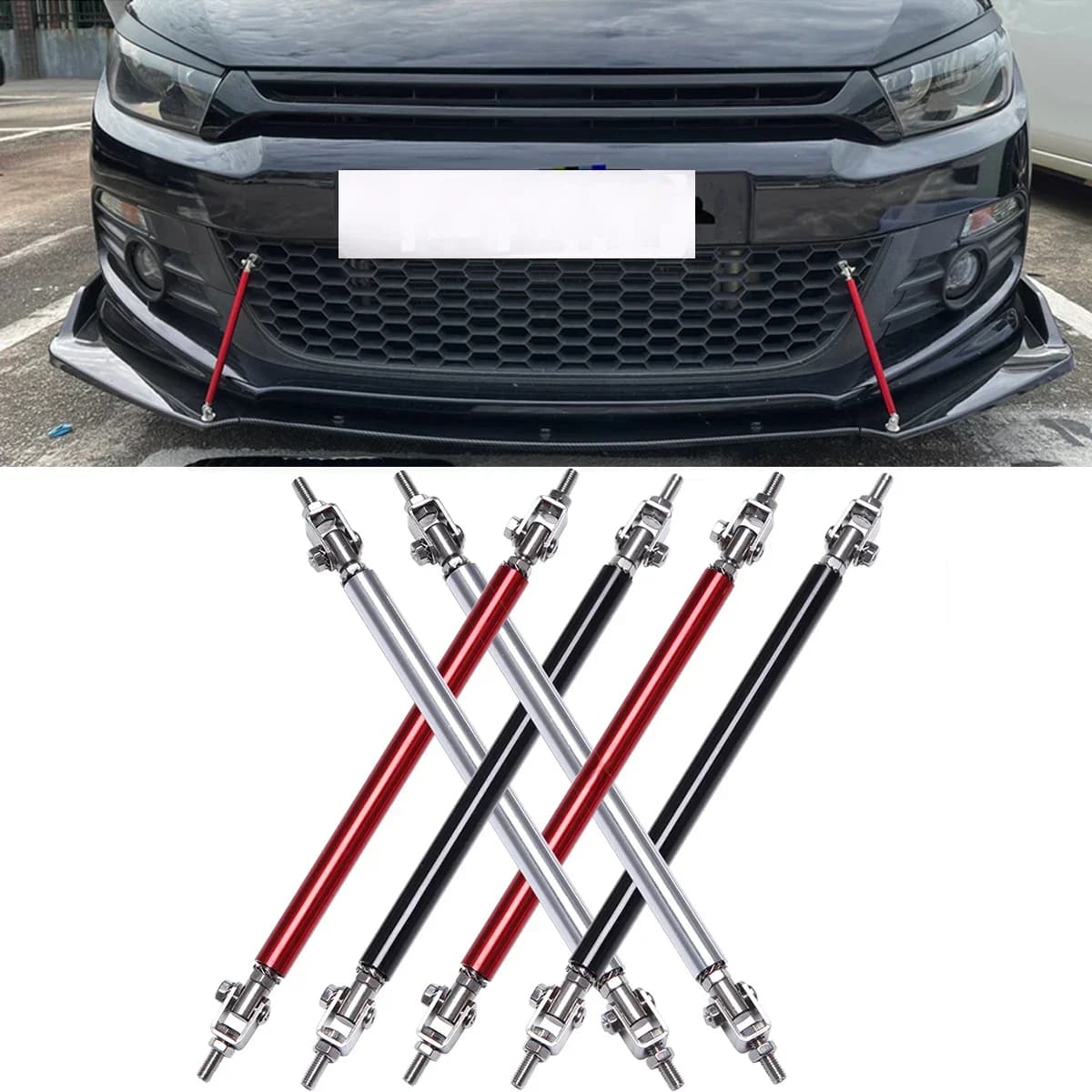 Pare-choc avant réglable pour voiture de course, barre d'alimentation, entretoise nervure, séparateur, support de modelmicrophone, nouveau, universel, adapté pour Camaro, Honda, BMW, Jules, 15cm