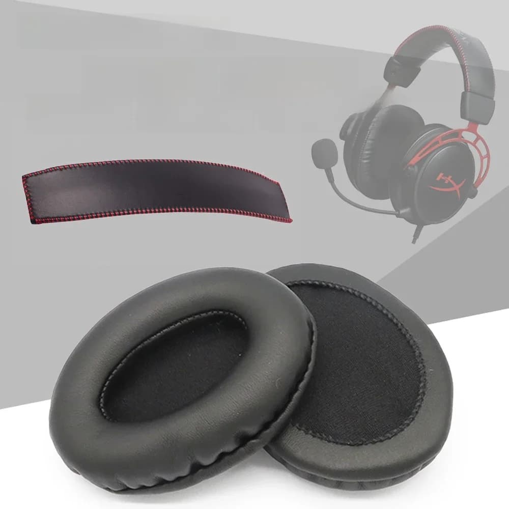 Coussinets d'oreille pour HyperX Cloud Core/Stinger/Flight/Flights/Alpha/argent/X/Pro/I/II, bandeau pour casque
