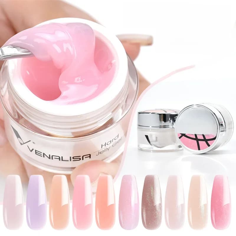 Venalisa-Gel pour extensions d'ongles, Gel pour extensions d'ongles, 24 couleurs, Camouflage naturel, fibre, Galaxy, paillettes, 15ml