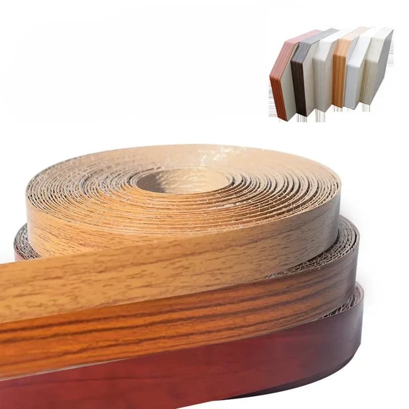 Bande Adhésive de Bord de Meuble en PVC, 10m, Thermofusible, Scellage de Bois, 200 000 Feuilles pour Armoire, Bureau, Surface, Protecteur de Bordure