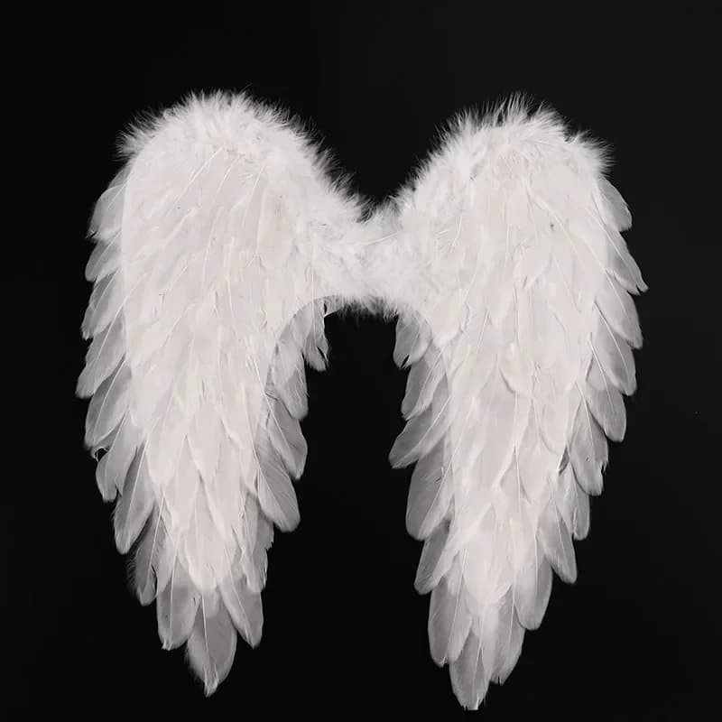 Ailes de plumes d'ange noires et blanches, accessoires de fête de vacances, aménagement de scène, défilé d'aile de démon diable, spectacle d'anniversaire, Bar, décoration de maison Halloween