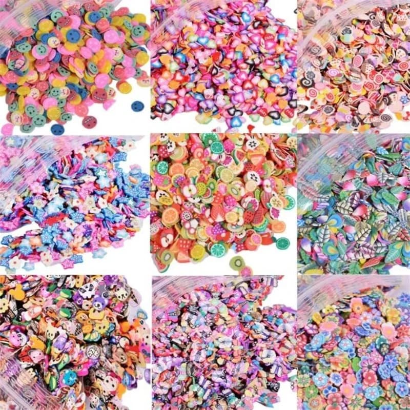1000 pièces/paquet mixte animaux fruits Nail Art résine gâteau coeur UV résine époxy moule remplissage pour bricolage bijoux faisant des outils