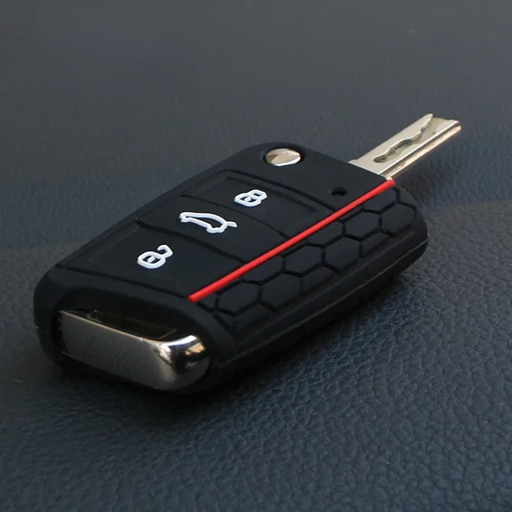 Housse de Protection en Silicone pour clé de voiture, étui porte-clé adapté à Volkswagen VW Golf 7 MK7 7.5 2013 – 2019, accessoires