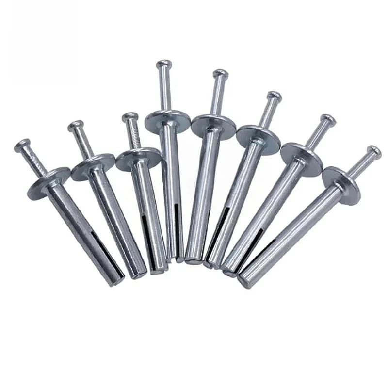 JIANKbiomo-Jeu d'ancres à goupille d'entraînement de marteau, alliage de zinc, injecteur de béton, M6 x 40mm, M6 x 50mm, ancres à entraînement par goupille pour les nuits et la brique, 50 pièces