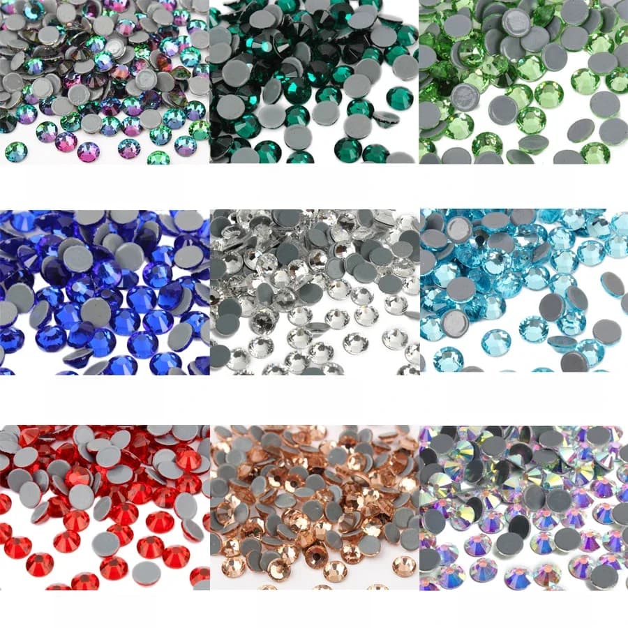 Cristaux de haute qualité, 288 pièces/1440 pièces/lot, strass correcteurs, verre brillant pour accessoires de vêtement SS6 SS10 SS16 SS20 SS30