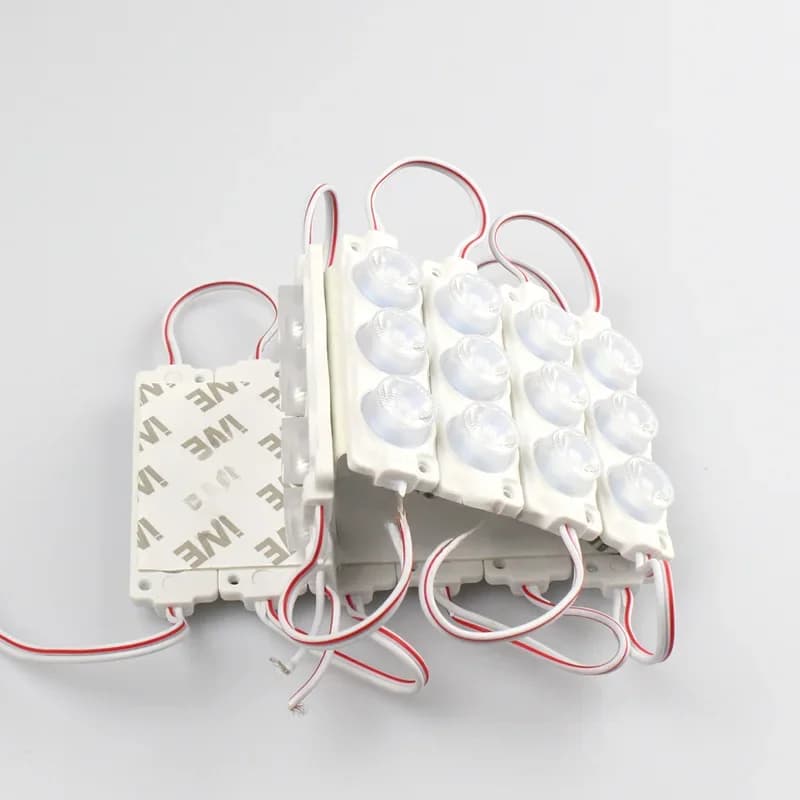 100 pièces 3 w Module LED DC12v 24 V 3 LED Injection réflexion Diffuse Module d'éclairage latéral Source LED signe rétro-éclairage publicité lumière