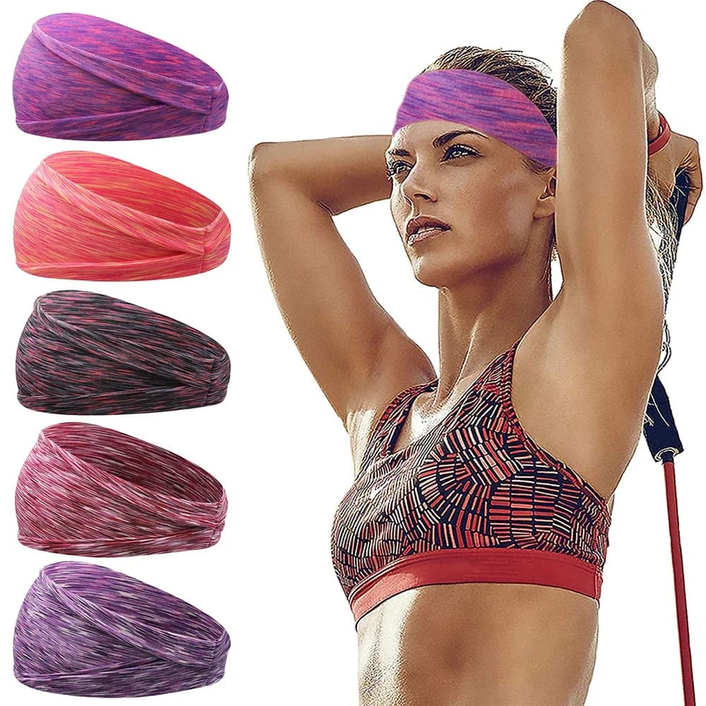Bandes artificiel astiques de Yoga et Sauna pour Homme et Femme, Accessoires de dehors, Absorbant la Sueur à Chaud