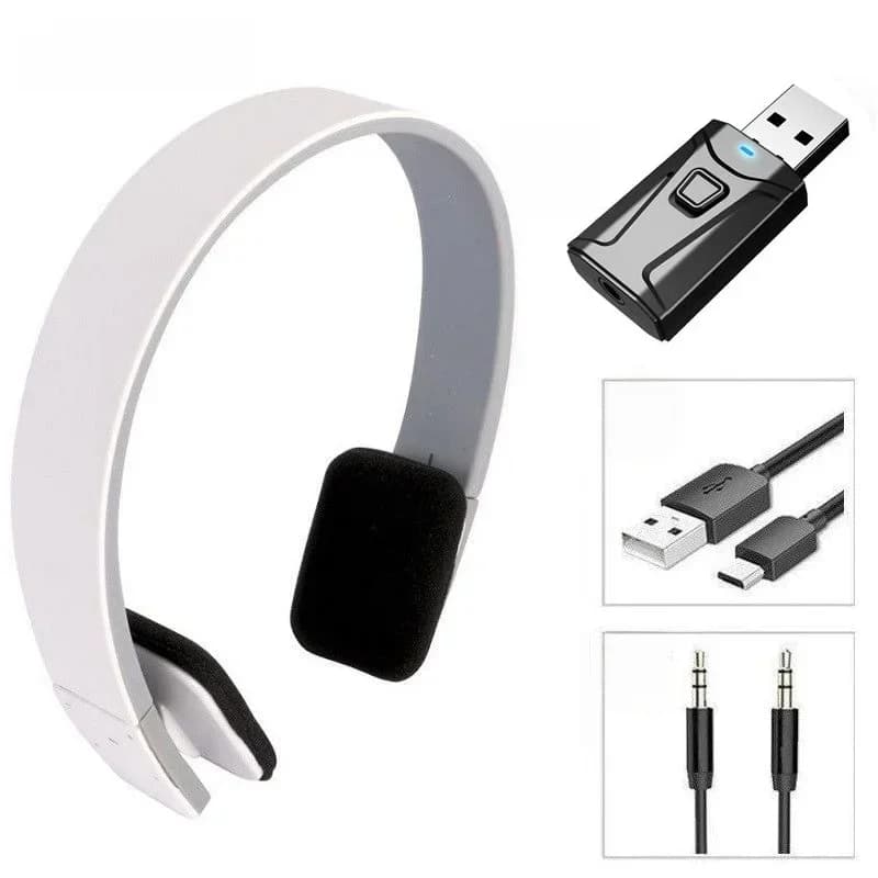 Écouteurs de Sport HD antibruit, casque d'écoute sans fil avec Bluetooth, adaptateur TV USB, HiFi, son de basse profonde pour TV