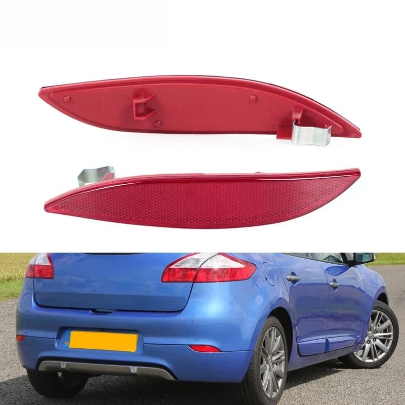 Feux de signalisation réfléchissants pour pare-chocs arrière de voiture, pour Renault Megane CLIO MK3 Hatchback 2008 2009 2010 2011-2013 265650004 R R 265600004 R R