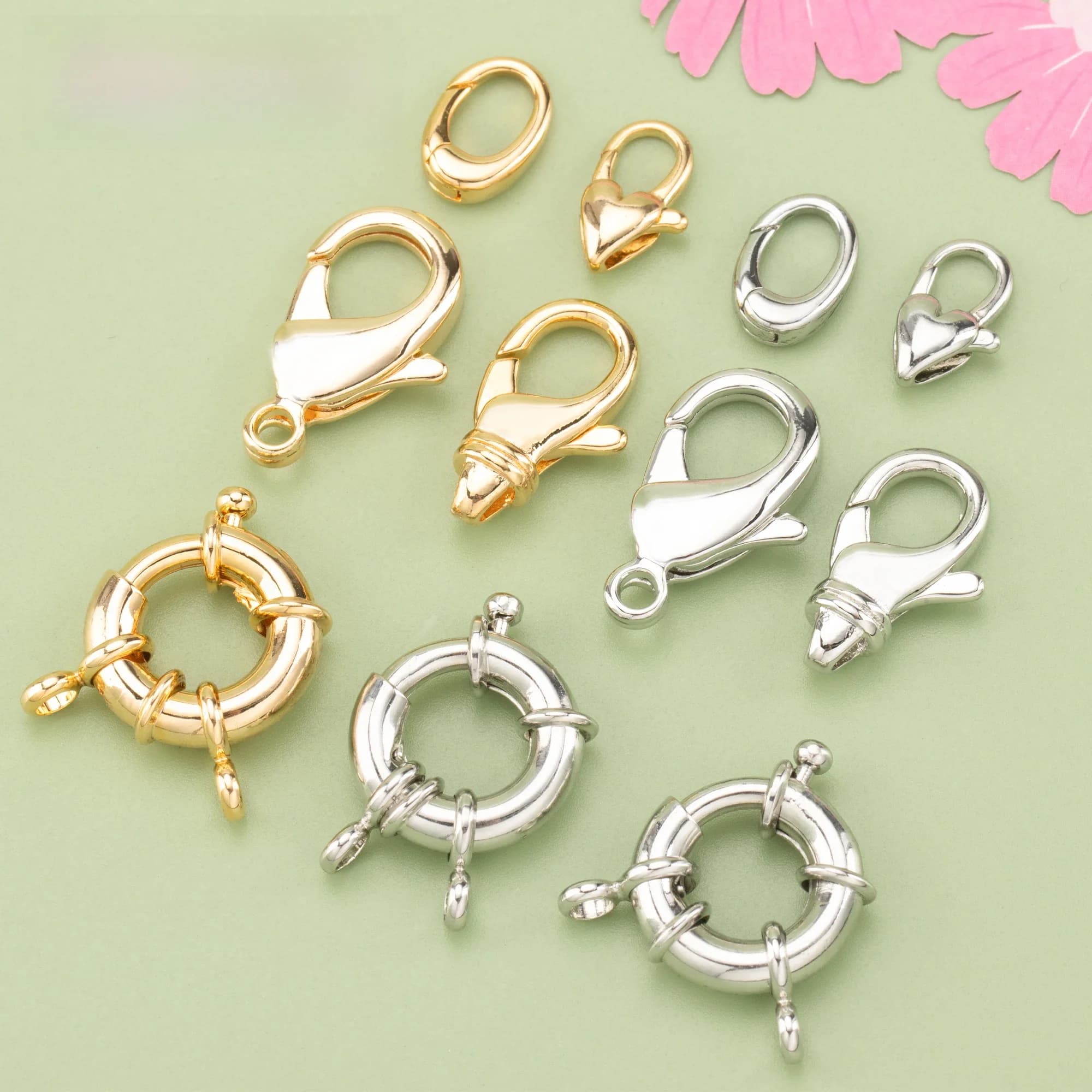 YEGUI M723, accessoires de bijoux, plaqué or 18 carats, 0.3 microns, plaqué rhodium, connecteur, collier chaîne à faire soi-même, fabrication de bijoux, 10 pièces/lot