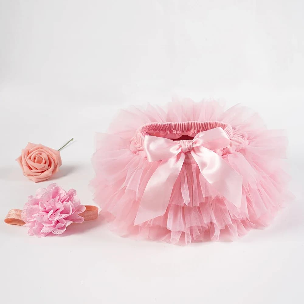 Tutu bouffant en tulle pour bébé fille, couvre-couches pour nouveau-né, jupe courte + bandeau de sauna, jupe arc-en-ciel, 2 pièces