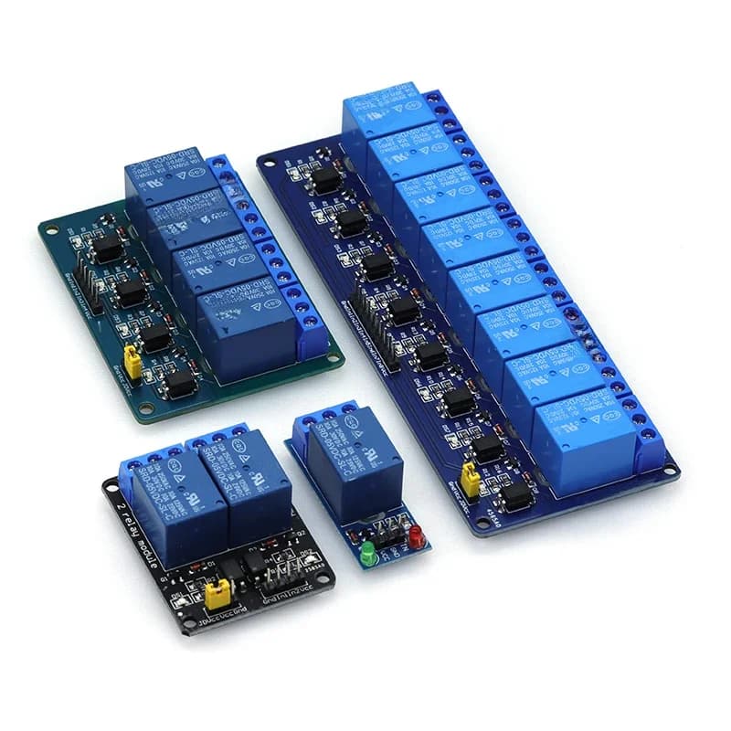Javino – Module de relais 5v 12v 1 2 4 6 8 canaux avec sortie de relais optocoupleur 1 2 4 8 voies, Module de relais pour Arduino, en stock, 1 à 10 pièces