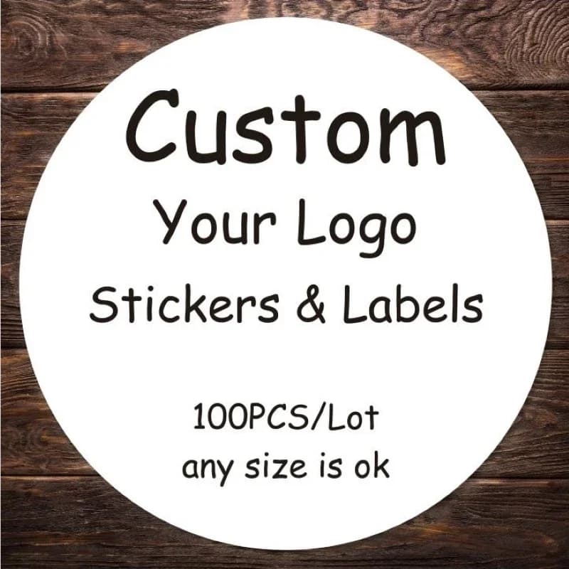 100 pièces autocollants personnalisés Logo étiquettes de remerciement autocollants personnalisés emballage nom fête mariage anniversaire imprimer votre propre autocollant