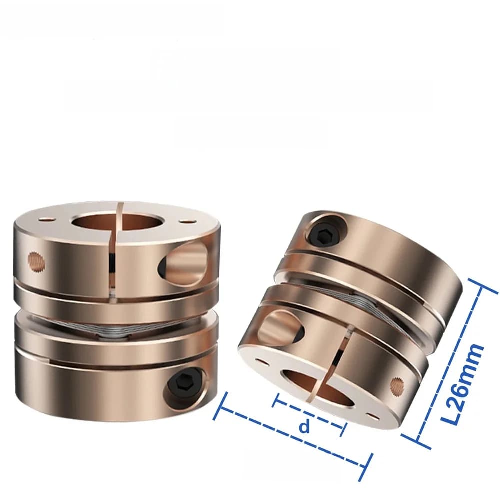 Cloweit D26L26 coupleur d'accouplement à membrane unique élastique se connecte au servomoteur à vis à billes