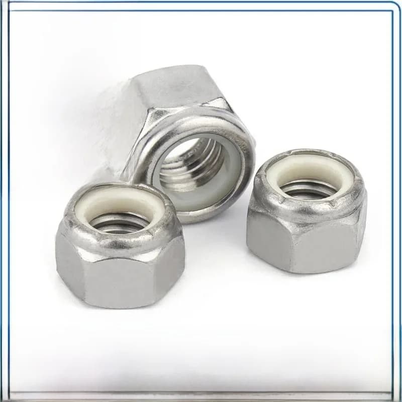 1/25 pièces UNC/UNF 2 4 6 810 # Écrou de blocage hexagonal en Nylon, en acier inoxydable 1/4 5/16 3/8 7/16 à 3/4-16 304, écrou de blocage Nylock autobloquant