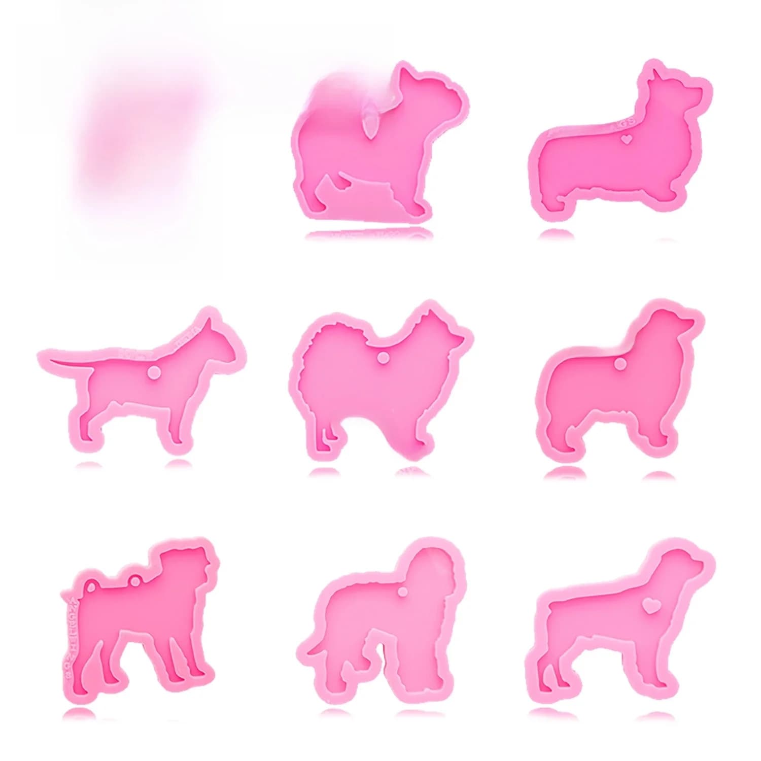DY0396 chiens moules en résine de Silicone pour porte-clés-époxy bricolage bijoux artisanat outil-moules à bijoux en résine
