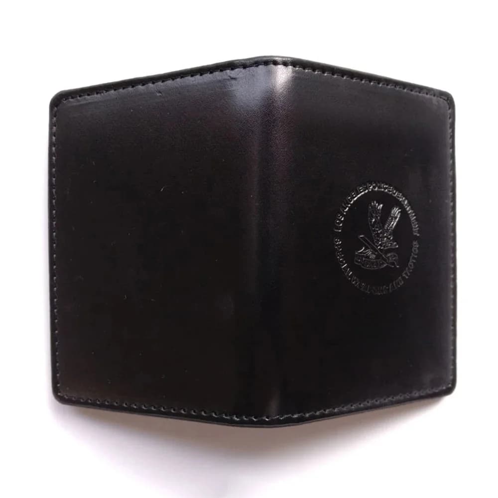 Portefeuilles en cuir noir pour officiers américains, porte-permis de conduire, porte-badge, porte-carte d'identité