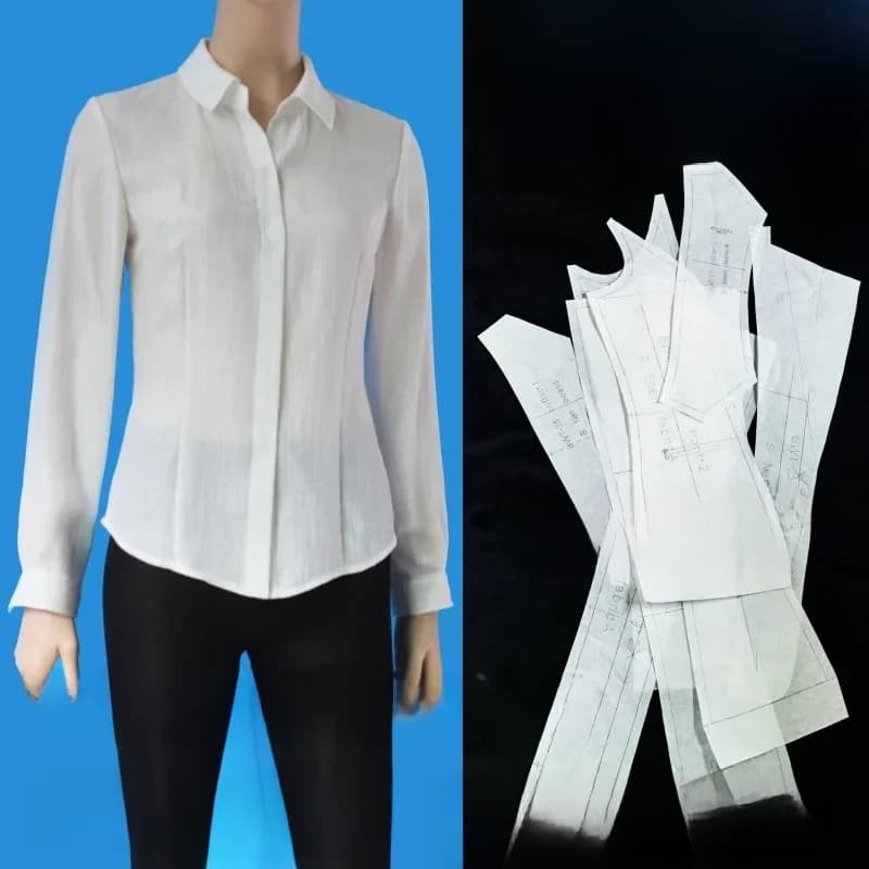 Vêtements bricolage motif dames chemise de style basique 1:1 couture dessin BCY-52