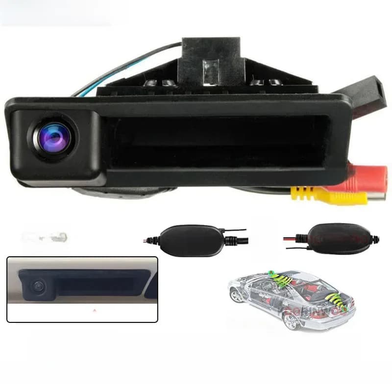 Caméra de recul pour voiture, bouton de commande, grand angle, pour BMW série 3, 5, X5, X1, X6, E39, E46, E53, E82, E84, E88, E90, E91, E92, E93, E60
