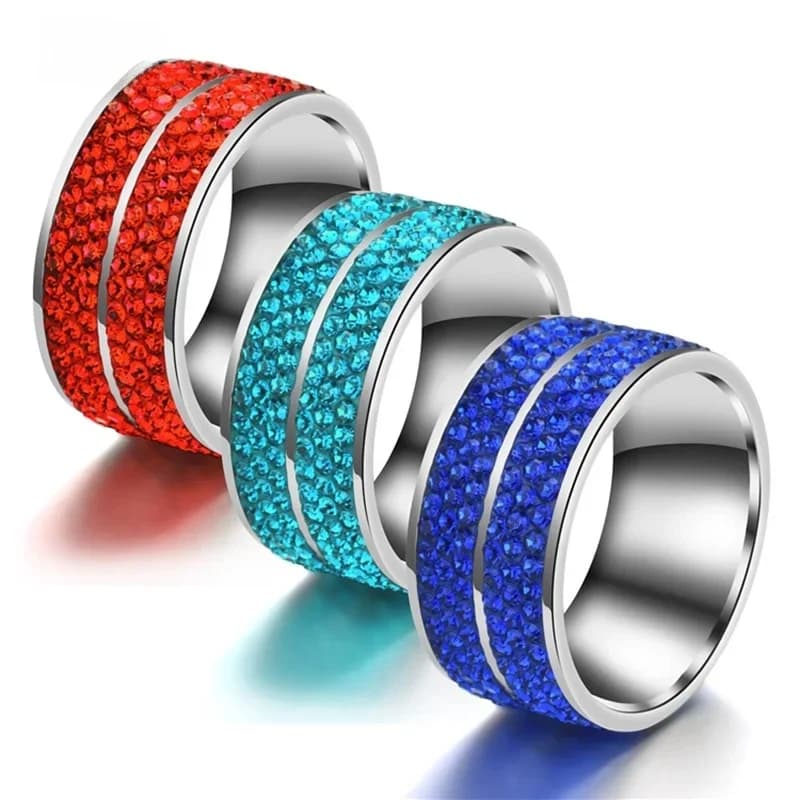 Bten – bague en acier inoxydable avec strass pour femme, bijou de charme, haute qualité, 2021