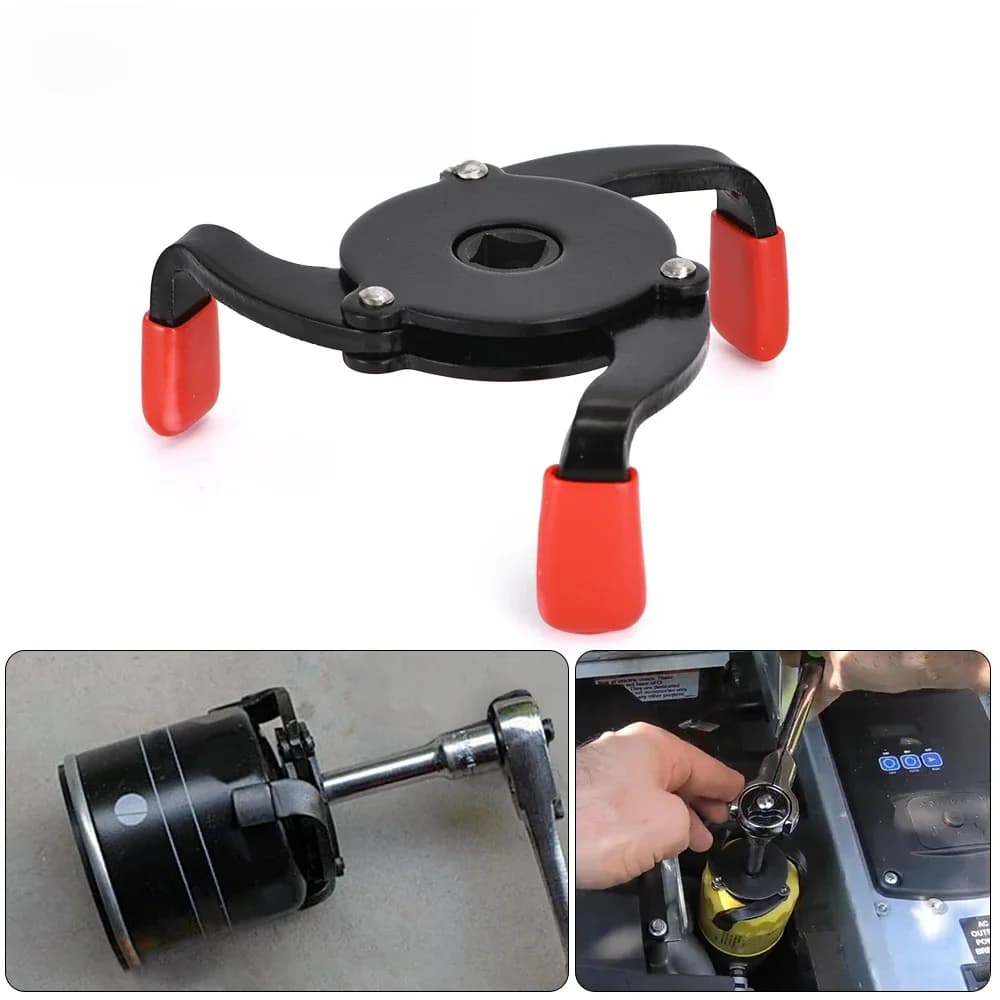 Clé universelle de dissolvant de filtre à huile réglable pour voiture, haute qualité, 3 mâchoires, 3/8 pouces, outil 60mm à 95mm, 2.4 à 3.7 pouces, accessoires automobiles