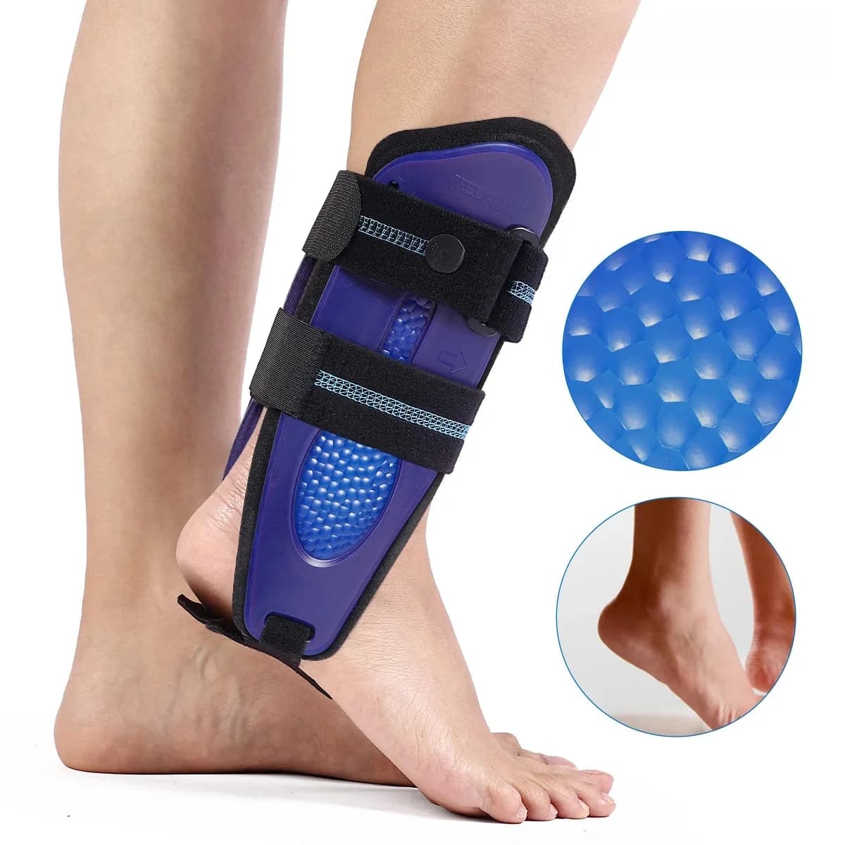 Attelle de cheville VELPEAU pour entorses, tendinites, lésions ligamentaires, stabilisateur de cheville réglable, convient aux pieds gauche et droit