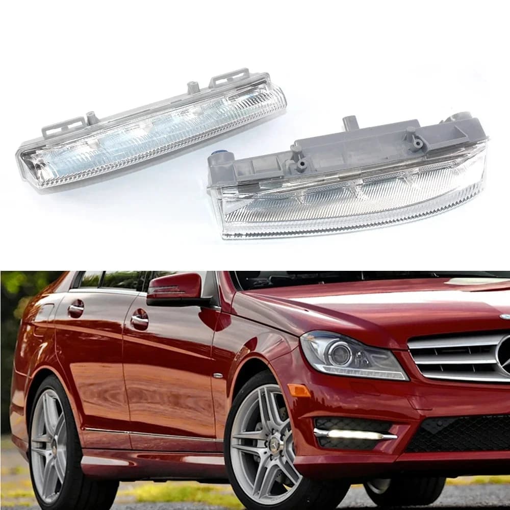 Feu antibrouillard avant LED DRL, feux de jour pour Mercedes Benz W204 W212 C250 C280 C350 E350