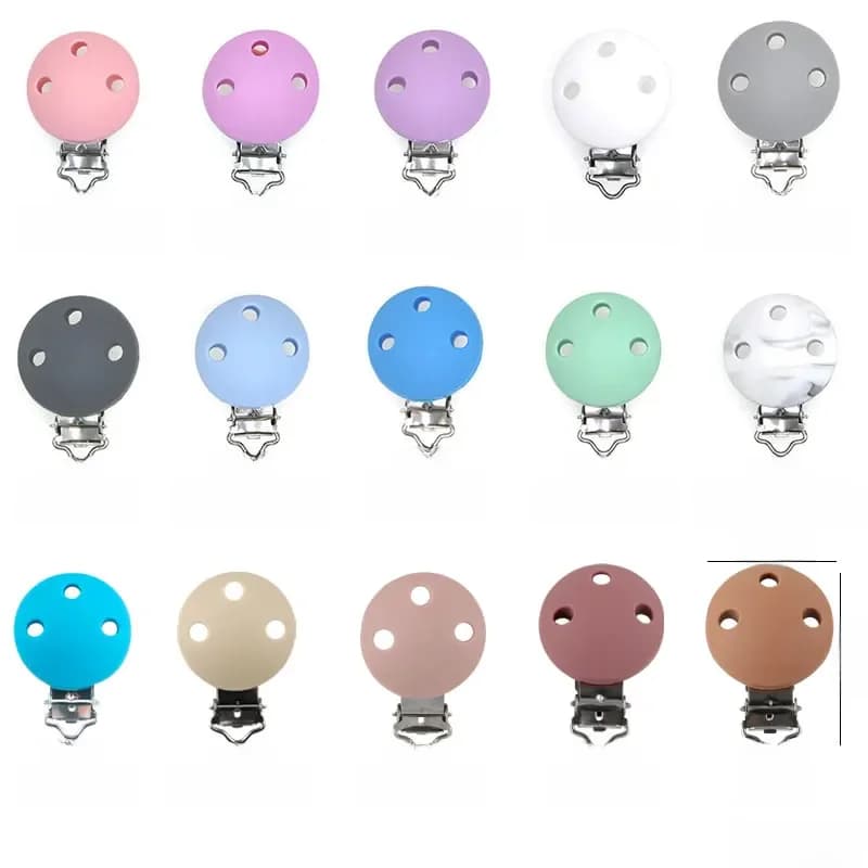 Kovict 3 pièces 35/30mm forme ronde Clips en Silicone bricolage sac chapeau chaîne porte-clés pinces bijoux accessoires faits à la main