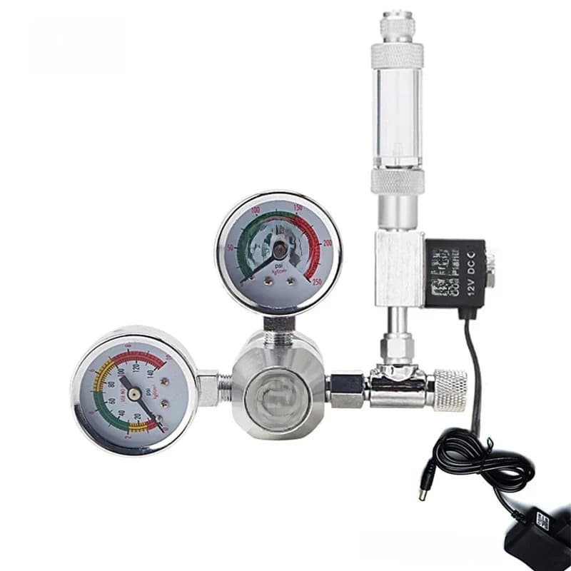 ZRDR bricolage Aquarium régulateur de CO2 compteur de bulles sans retour Kit d'électrovanne indépendante réservoir de poisson vanne de réduction de pression de CO2