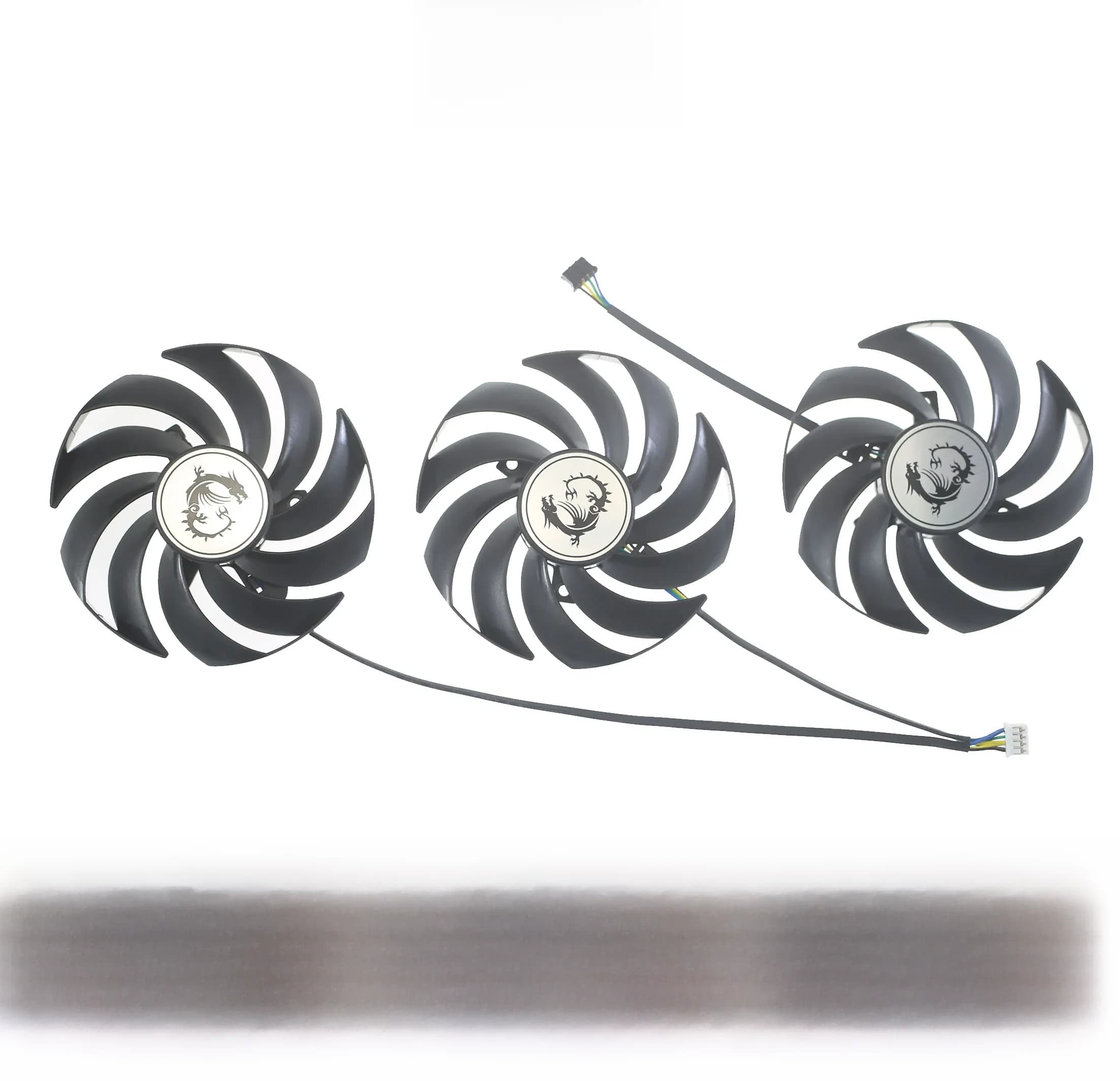 Ventilateur de carte graphique PLD09210B12HH PLD09210S12HH DC12V 0.40A 4Pin pour MSI GeForce RTX 3070 RTX 3080 RTX 3090 SUPRIM X