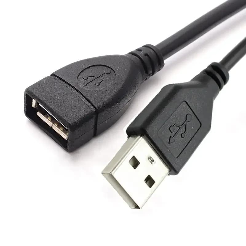 Câble d'extension USB 2.0 mâle-femelle, câble d'extension de synchronisation de données à très haute vitesse pour clavier d'ordinateur portable, 1.5m 0.